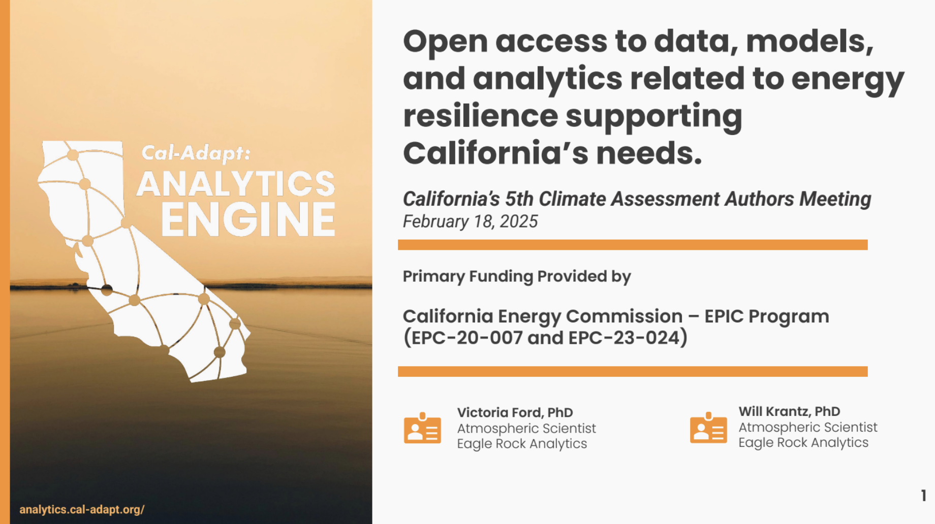 California’s 5th Climate Assessment Authors Meeting